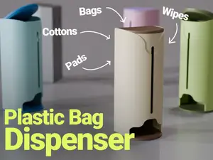 Modern plastic bag dispenser