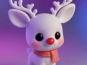 Cute Christmas Reindeer • Chibi Rudolph Decoration