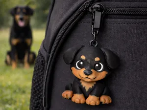 Porte-clé type Rottweiler / Beauceron (chien)