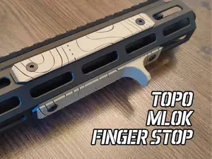 Mlok compatible fingerstop - topo pattern