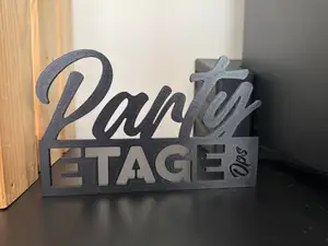 „Party Etage Ops“– Stylisches Tür oder Wandzeichen