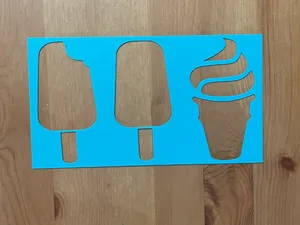 3 ICECREAM STENCILS