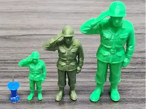 Green Army Man Saluting Mini Toy Soldier Model