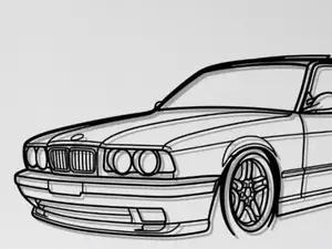 Silhouette M5 E34 100cm de large