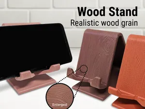 Wood Grain Phone Stand | Wood PLA Not Needed