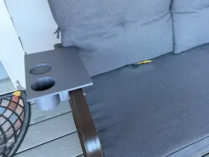 Bench Tray with Cupholders and Clamps