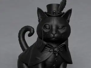 Gatto Steampunk Elegante – Sherlock Dead Cat