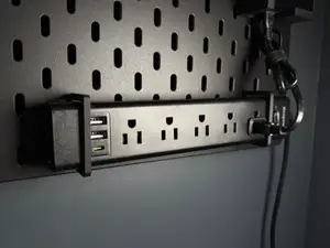 IKEA Skadis Power Strip Holder