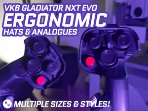 Ergonomic VKB Gladiator NXT EVO Hats & Analogues