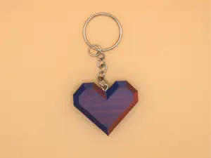 Heart-Shaped Key Fob with Screw Mount