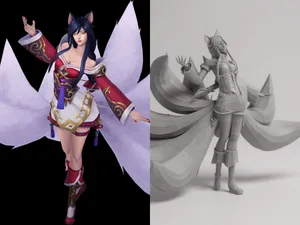 Ahri League of Legends 3D Model – Nine-Tailed Fox