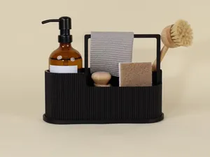 Spülbecken Organizer + magnetischer Abtropfschale