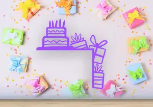 Birthday Cake & Presents - Birthday - Door Corner