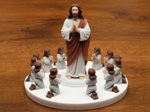 Jesus Christ Wise Man Prayer Circle Sculpture