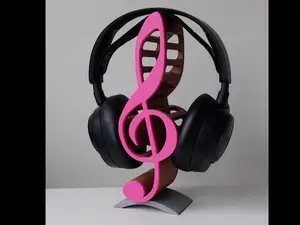 Modular Headphone Stand Treble Clef