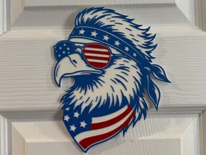 PATRIOTIC EAGLE WALL ART