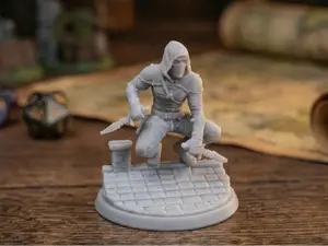 Dual Dagger Rogue - Human Assassin Miniature 32mm