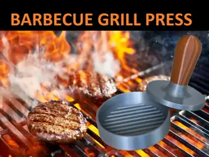 Barbecue grill burger meat press