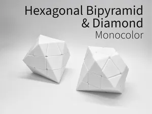 Diamond and Hexagonal Bipyramid Cube Puzzle
