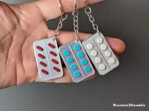 Pill Blister Keychain | Version 2