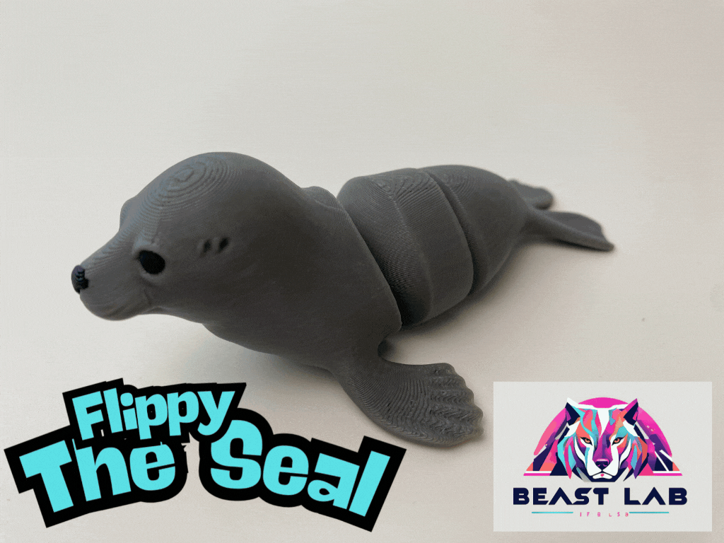 Flippy The Articulated Fidget Seal Print-in-Place