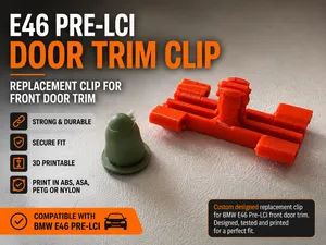 E46 Front Door Trim Clip – Custom Replacement