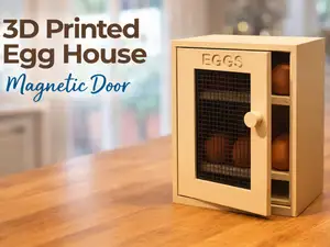 3D Printed Egg House with Magnetic Door