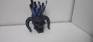 Halloween Demon Skull Pen Holder
