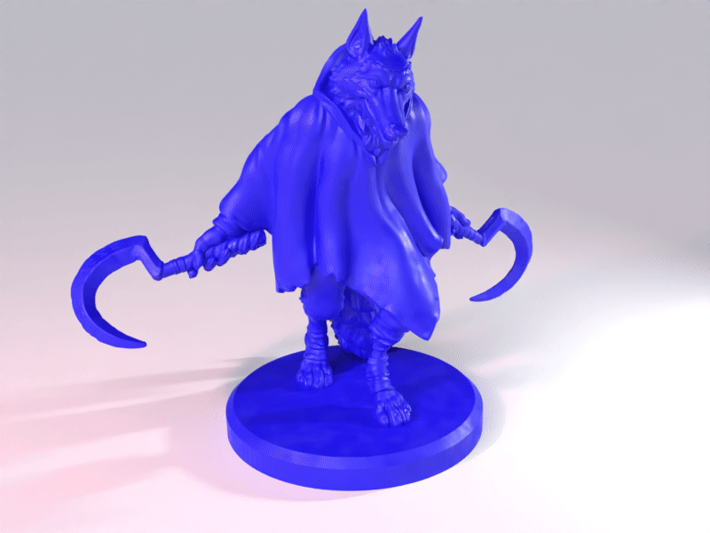 Werewolf or Shifter Rogue\Assasin DnD mini