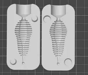 Ribbed soft bait lure mold