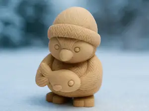 Winterpinguin – Stricklook mit Fischchen