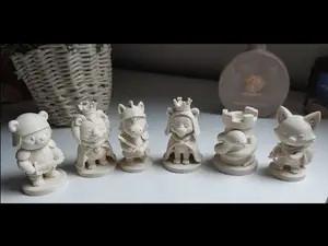 Medieval animal chess set