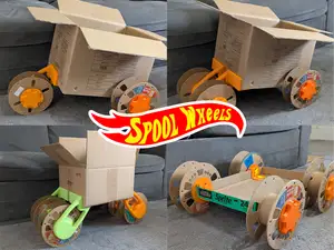 Spool Wheels - Card Spool Car Kit