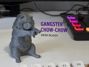 Compagnon de bureau/moniteur Chow-chow Gangster