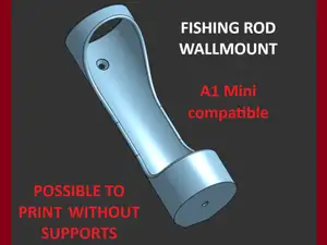 Fishing rod wall mount