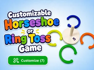 Custom Horseshoe or Ring Toss Game