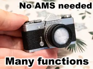 Analog film camera scale model - many functions