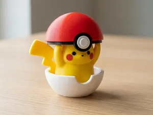 Pikachu inside Pokeball decoration
