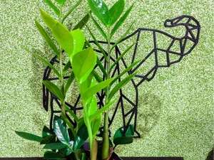 Geometric Elephant Plant Flower Grow Support Stand