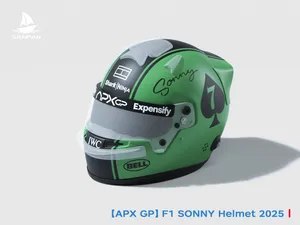 【APXGP】《F1：狂飙飞车》桑尼・海耶斯（布拉德・皮特饰）赛车头盔 F1头盔 电影道具 帽子摆件