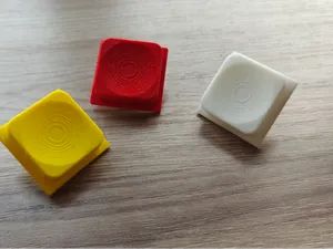 Cap for tact button with square stem. 34x34mm