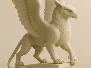 Majestic Griffin Sculpture – Mythical Creature 