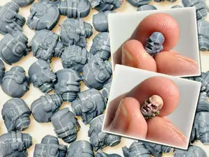 60x Marine Heads & Helmets | 32mm Miniature Bits