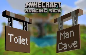 Minecraft hanging sign