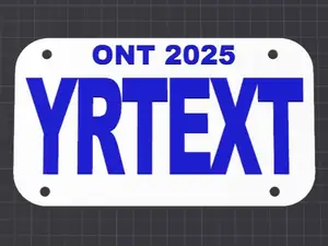 Custom Ontario, Canada Motorcycle License Plate