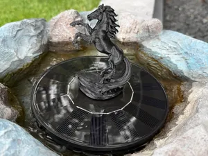 Springbrunnen steigendes Pferd