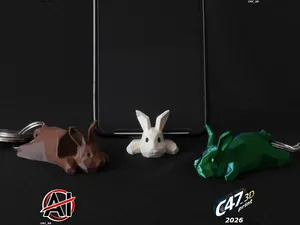 Low-Poly Bunny Phone Holder