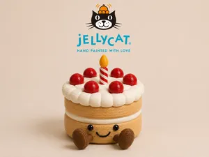 Jelly Cat - Birthday Cake mini Keychain