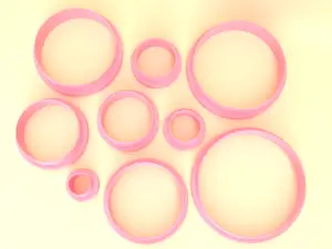 9 Round Clay Cutters (10mm–50mm) For Polymer Clay