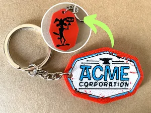 ACME Grunge Keychain - Coyote and the Road Runner